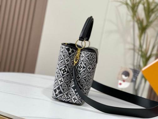 1:1 Louis Vuitton Bags Hatucines M57358杏 黑 蓝31.5x20x11cm cs