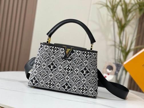 1:1 Louis Vuitton Bags Hatucines M57358杏 黑 蓝31.5x20x11cm cs