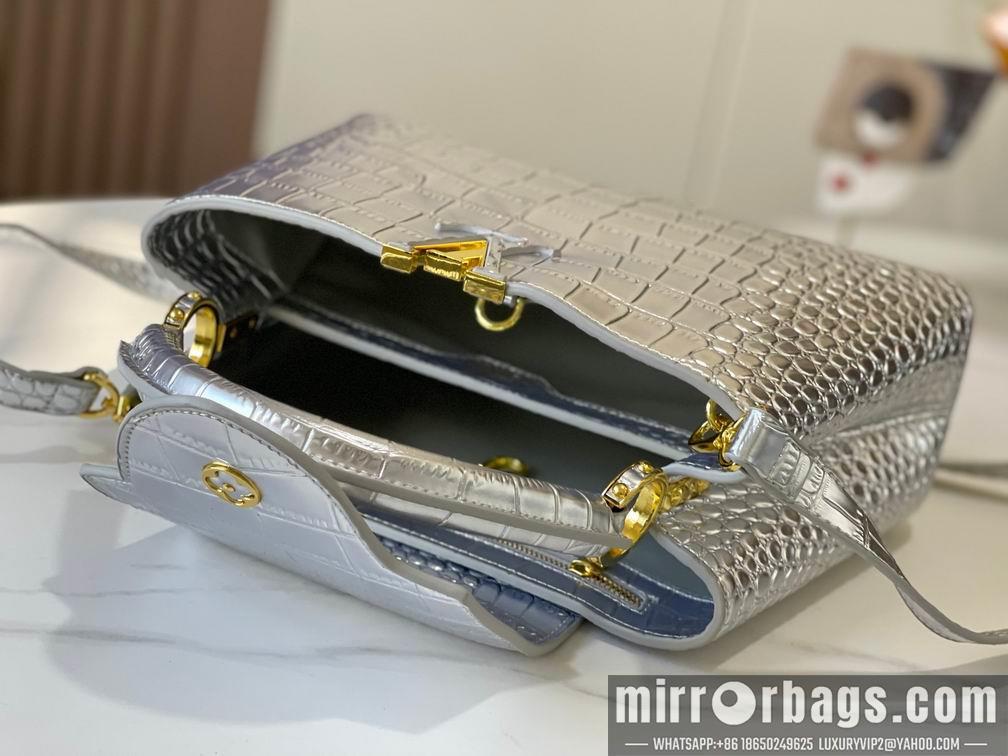 1:1 Louis Vuitton Bags N92967复古金色鳄鱼纹31.5x20x11cm cs