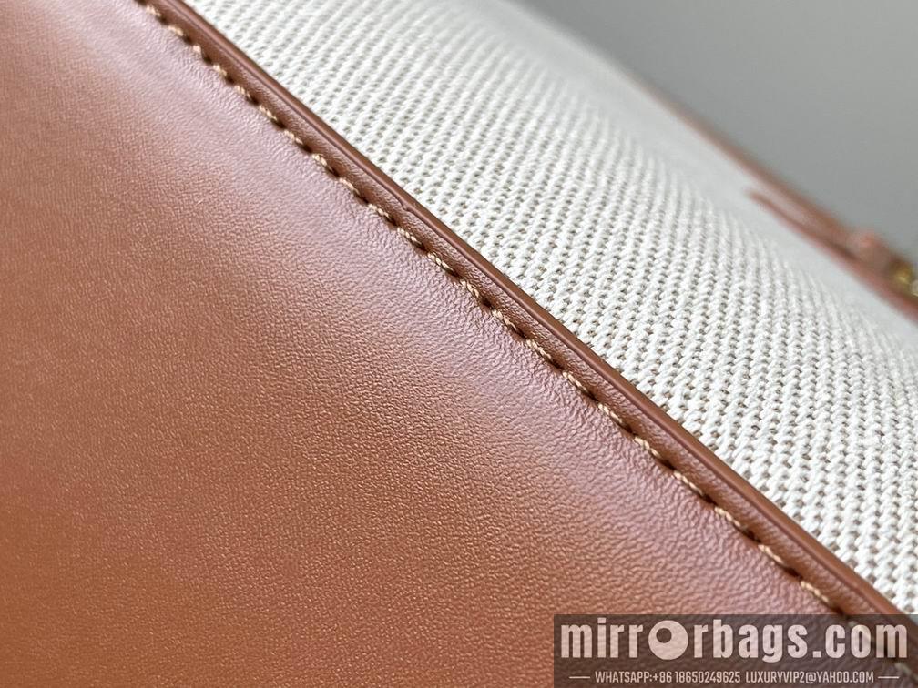1:1 Louis Vuitton Bags Hatucines M57361绣花白棕金31.5x20x11cm cs