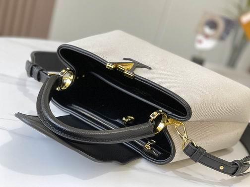 1:1 Louis Vuitton Bags Hatucines M59969麻布配黑 31.5x20x11cm cs