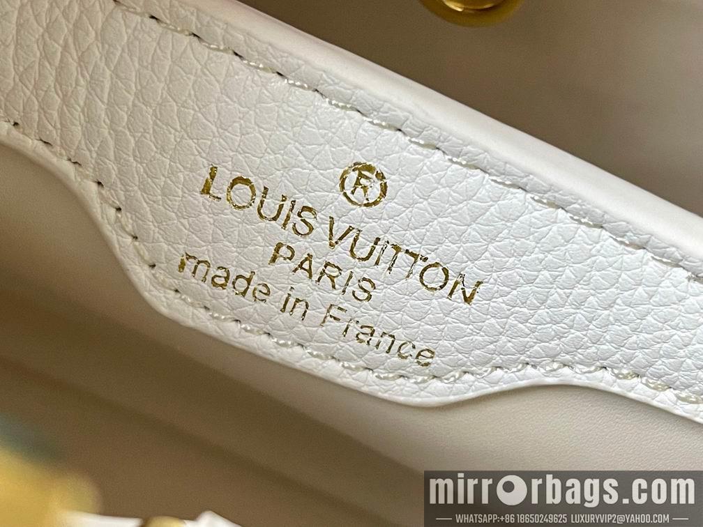 1:1 Louis Vuitton Bags Hatucines M59878白色编织 27x18x9cm cs