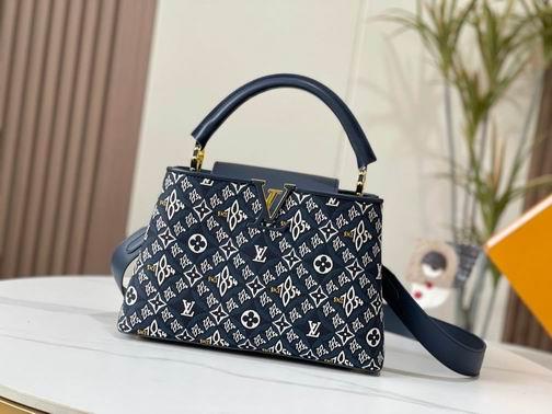 1:1 Louis Vuitton Bags Hatucines M57358杏 黑 蓝31.5x20x11cm cs