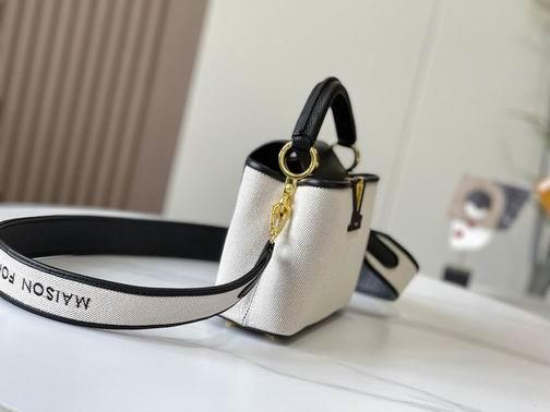 1:1 Louis Vuitton Bags Hatucines M59872麻布配黑21x14x8cm cs