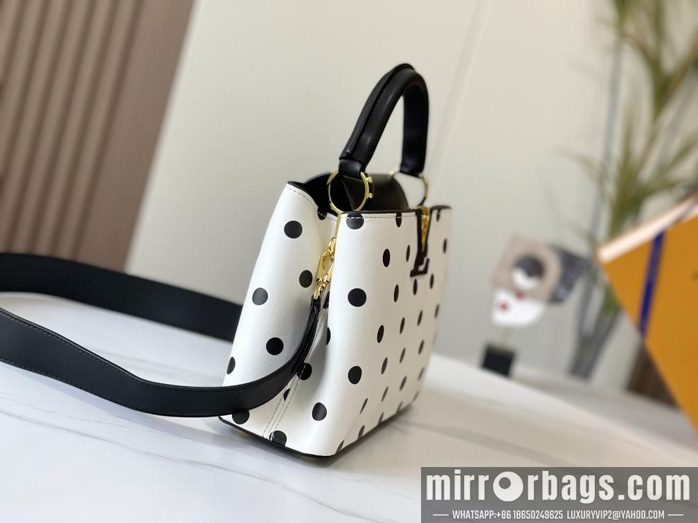 1:1 Louis Vuitton Bags Hatucines M20373波尔卡圆点27x18x9cm cs
