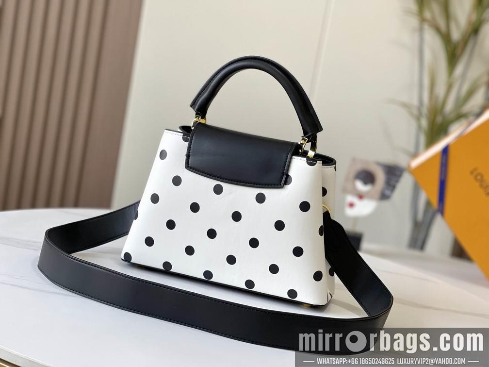 1:1 Louis Vuitton Bags Hatucines M20373波尔卡圆点27x18x9cm cs