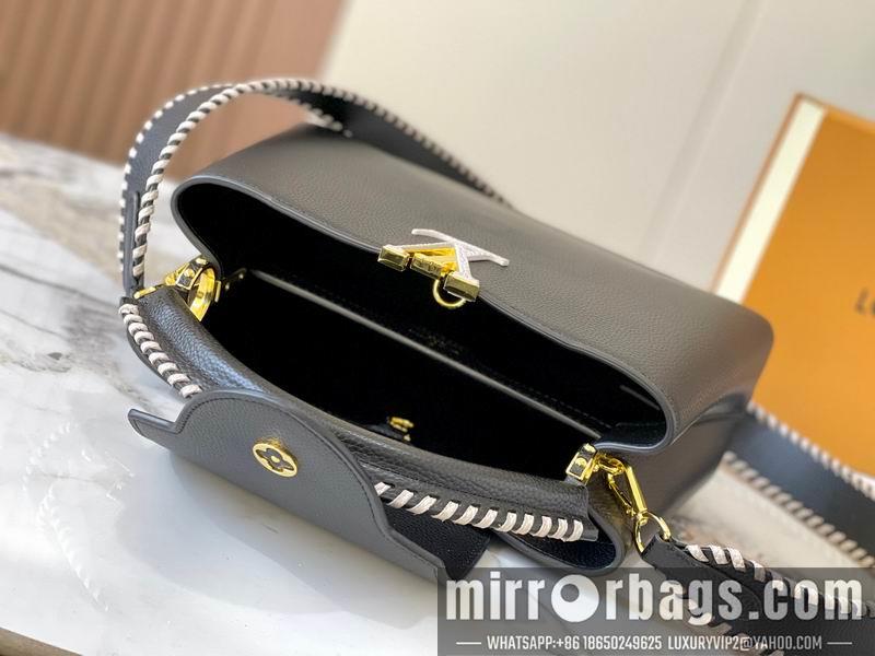 1:1 Louis Vuitton Bags Hatucines M21121黑色编织31.5x20x11cm ss