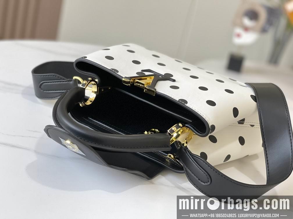 1:1 Louis Vuitton Bags Hatucines M20373波尔卡圆点27x18x9cm cs
