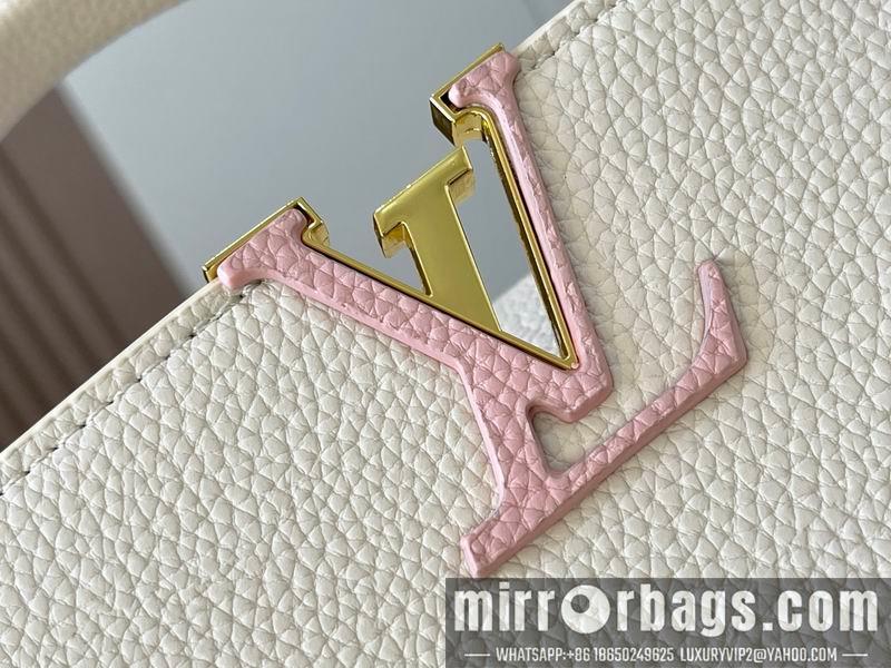 1:1 Louis Vuitton Bags Hatucines M21121珍珠白色编织31.5x20x11cm ss