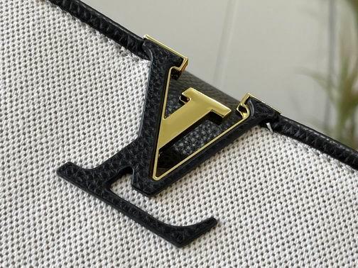 1:1 Louis Vuitton Bags Hatucines M59873 麻布配黑27x21x10cm cs