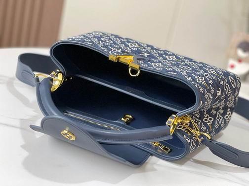 1:1 Louis Vuitton Bags Hatucines M57358杏 黑 蓝31.5x20x11cm cs