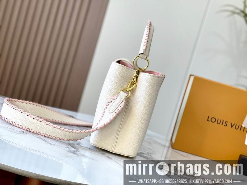 1:1 Louis Vuitton Bags Hatucines M21121珍珠白色编织31.5x20x11cm ss