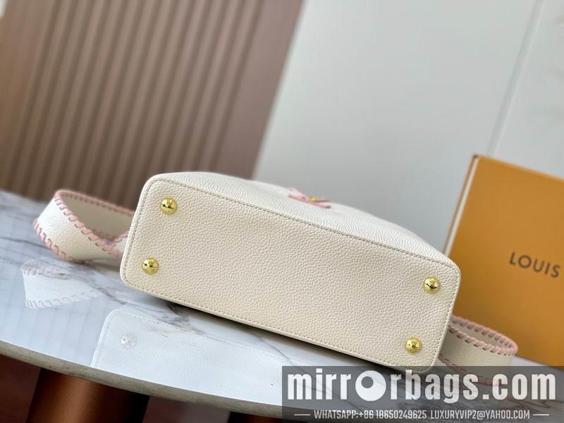 1:1 Louis Vuitton Bags Hatucines M21121珍珠白色编织31.5x20x11cm ss