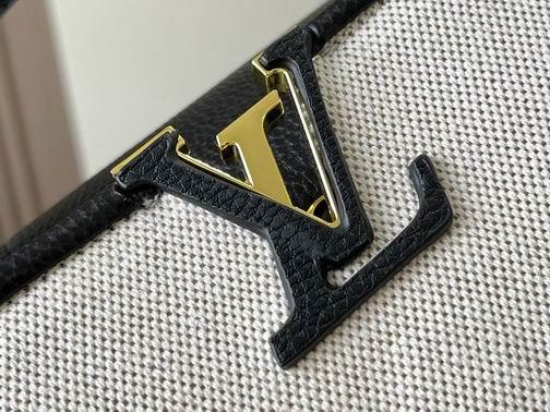 1:1 Louis Vuitton Bags Hatucines M59872麻布配黑21x14x8cm cs