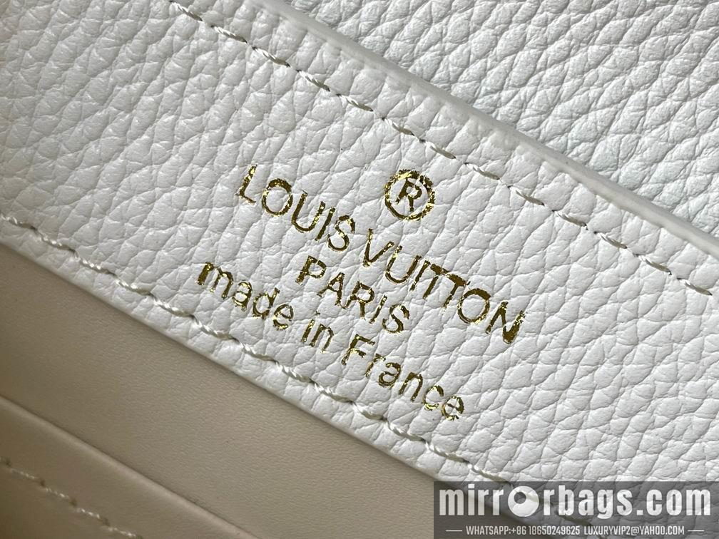 1:1 Louis Vuitton Bags Hatucines M59879白色编织 21x14x8cm cs