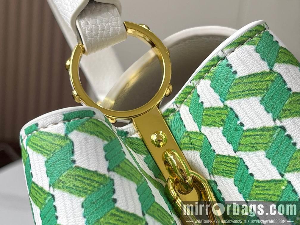 1:1 Louis Vuitton Bags Hatucines M59878白色编织 27x18x9cm cs