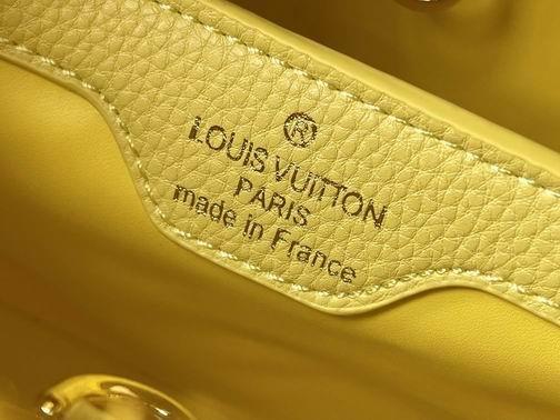 1:1 Louis Vuitton Bags Hatucines M59969麻布配蛋黄金扣31.5x20x11cm cs