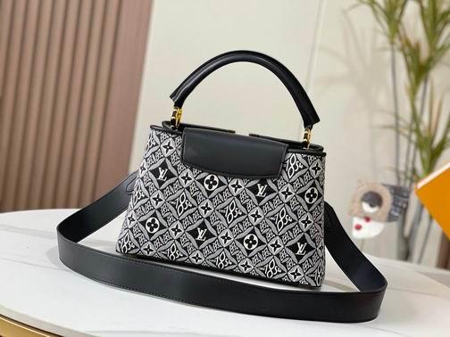 1:1 Louis Vuitton Bags Hatucines M57358杏 黑 蓝31.5x20x11cm cs