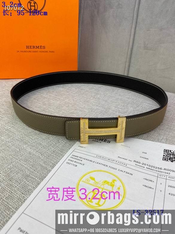 Replica Hermes Belt 32mmX95-125cm 8L01