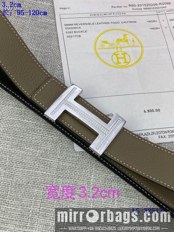 Replica Hermes Belt 32mmX95-125cm 8L01
