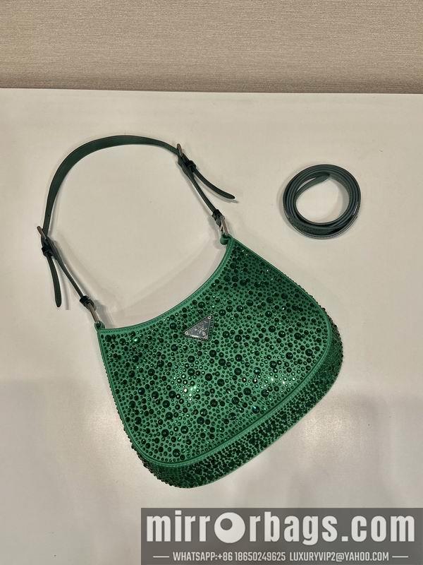 Replica Prada Bags Prada Cleo 1BC169翡翠绿22x18.5x4.5cm AP
