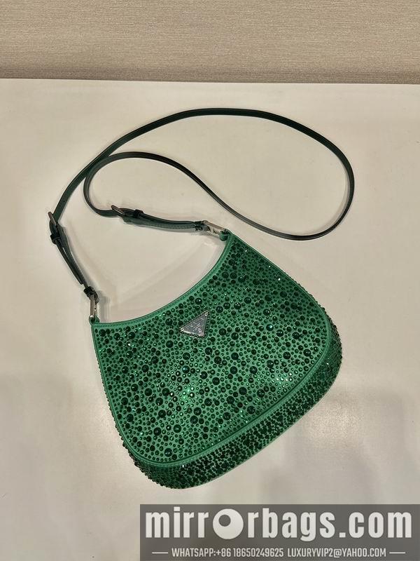 Replica Prada Bags Prada Cleo 1BC169翡翠绿22x18.5x4.5cm AP