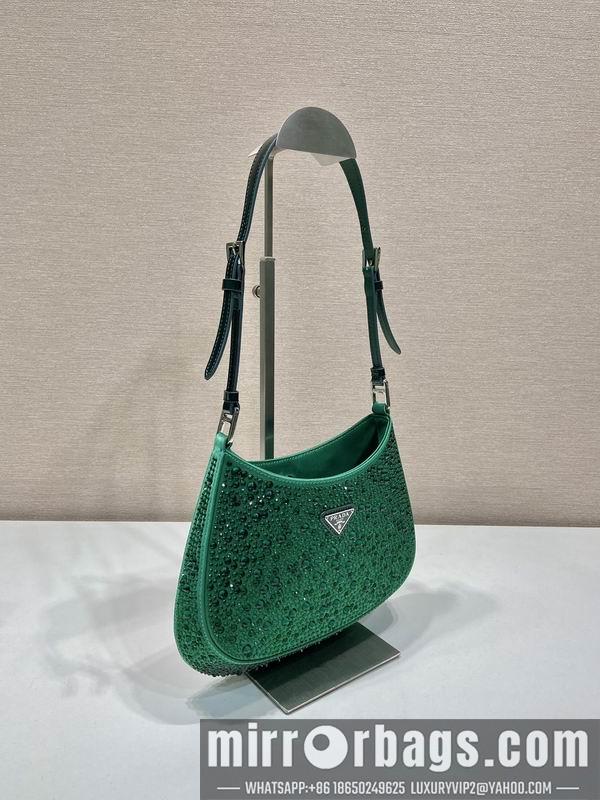 Replica Prada Bags Prada Cleo 1BC169翡翠绿22x18.5x4.5cm AP
