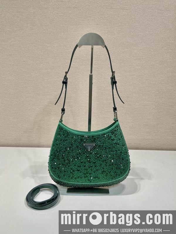 Replica Prada Bags Prada Cleo 1BC169翡翠绿22x18.5x4.5cm AP