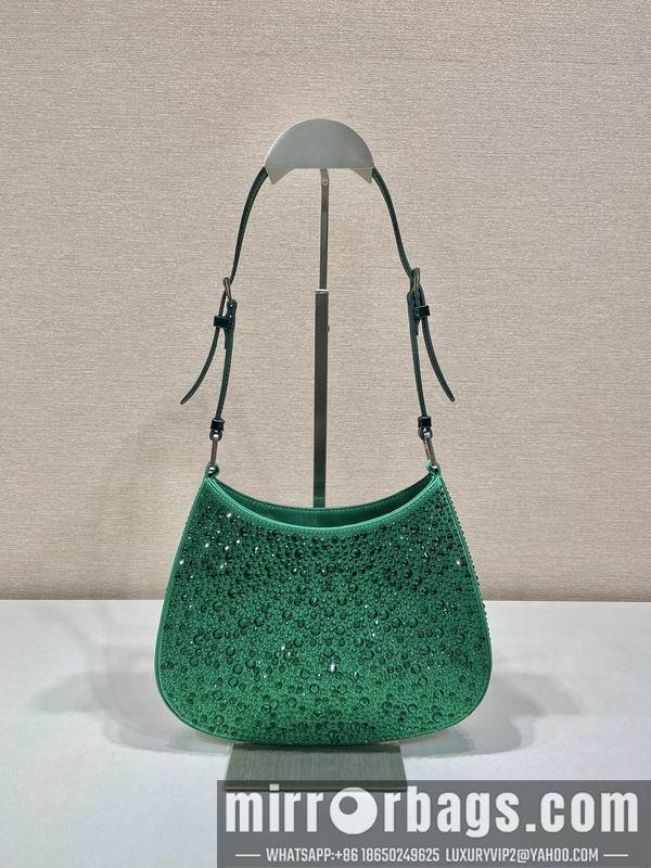 Replica Prada Bags Prada Cleo 1BC169翡翠绿22x18.5x4.5cm AP