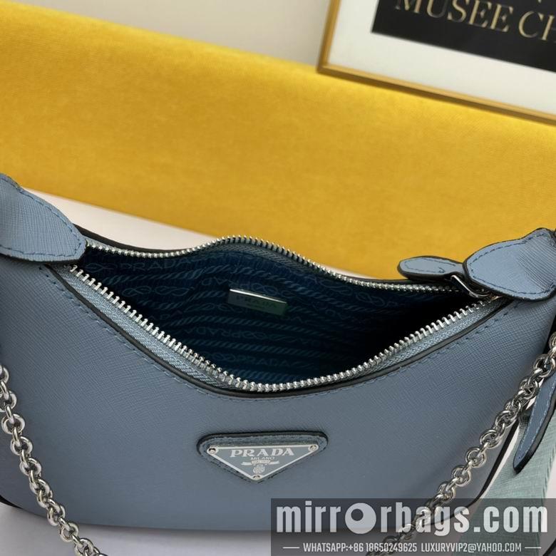 Replica Prada Bags WW1BH204蓝 18X22X6.5