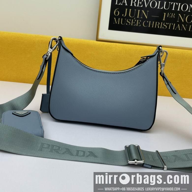 Replica Prada Bags WW1BH204蓝 18X22X6.5