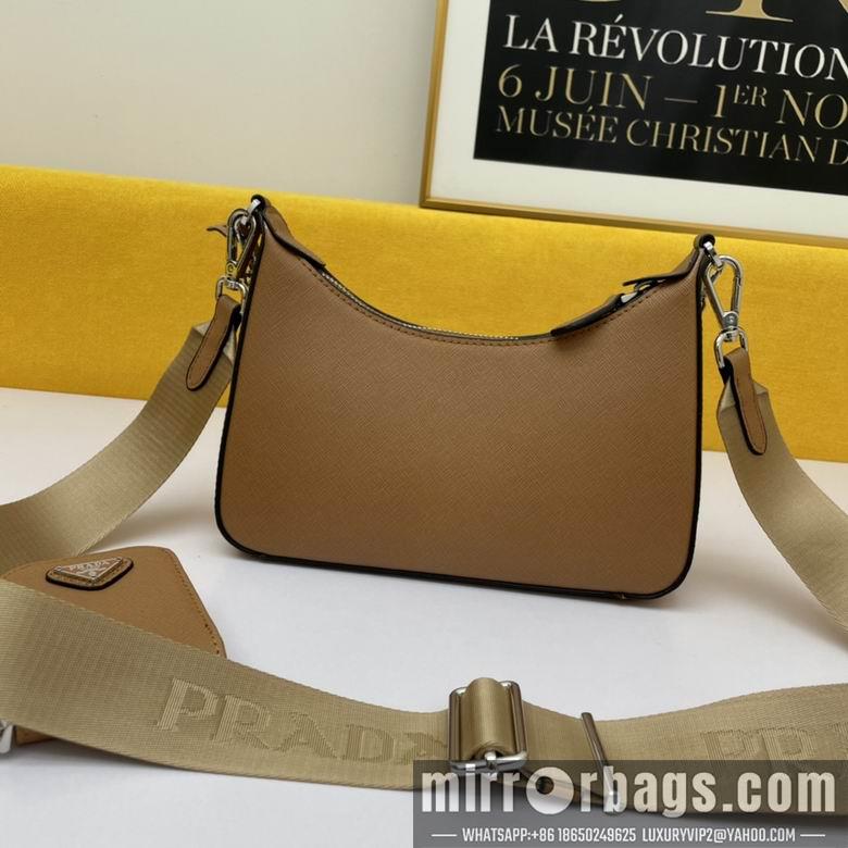 Replica Prada Bags WW1BH204棕 18X22X6.5