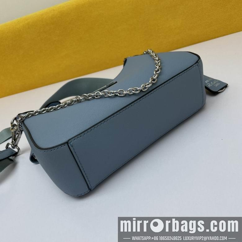 Replica Prada Bags WW1BH204蓝 18X22X6.5