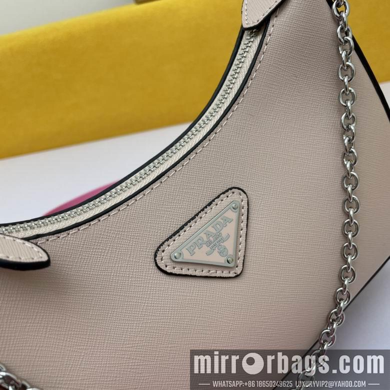 Replica Prada Bags WW1BH204裸粉 18X22X6.5