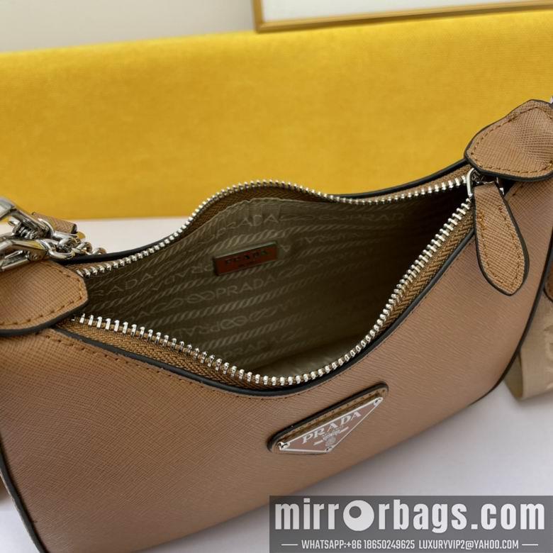 Replica Prada Bags WW1BH204棕 18X22X6.5