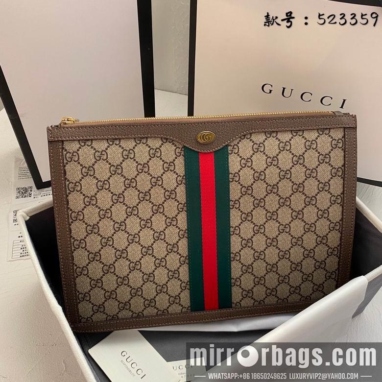 Replica Gucci Bags 1:1 WD523359啡色 34X24X5