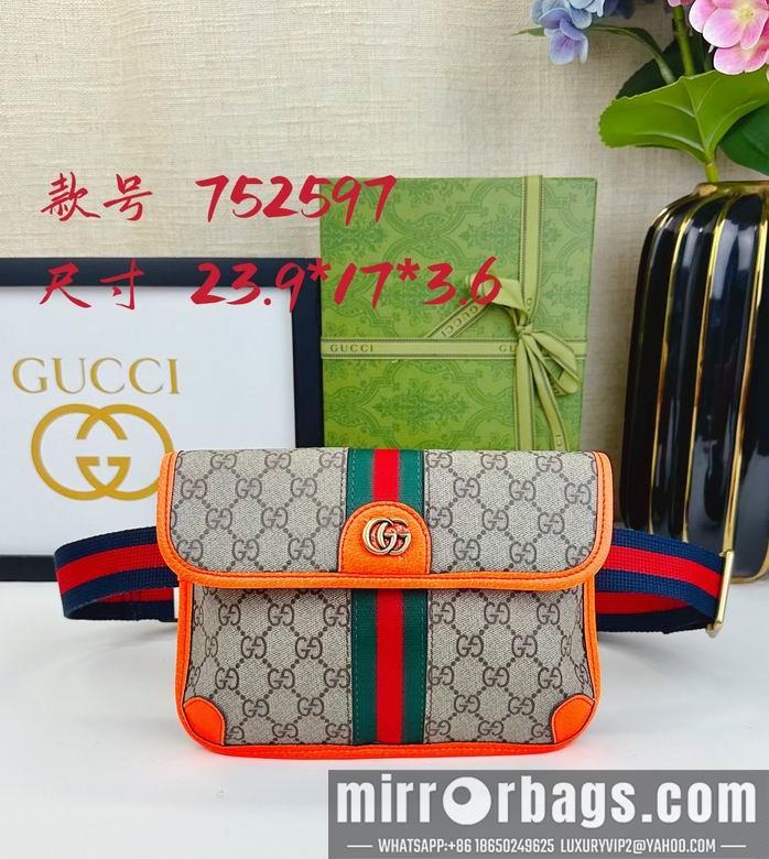 Replica Gucci Bags 1:1 752597 23.9X17X3.6cm DF 2colour