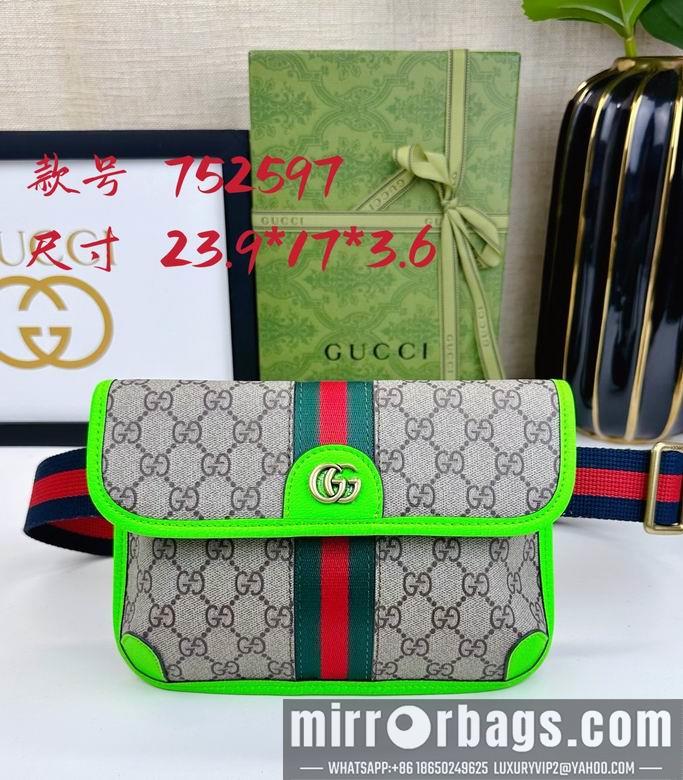 Replica Gucci Bags 1:1 752597 23.9X17X3.6cm DF 2colour