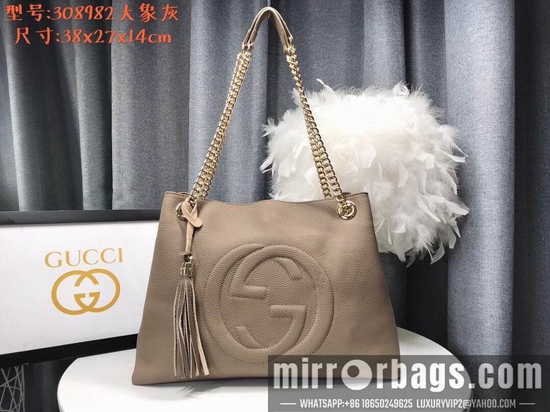 Replica Gucci Bags 1:1 WD308982大象灰 38X27X14
