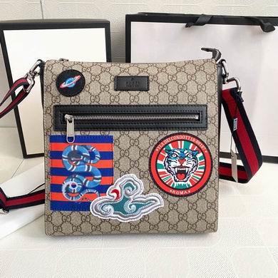 Replica Gucci Bags 1:1 WD474137啡胶刺绣 27X28.5X5