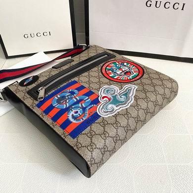 Replica Gucci Bags 1:1 WD474137啡胶刺绣 27X28.5X5