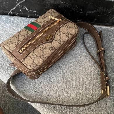 Replica Gucci Bags 1:1 WD517076啡红绿 18.5X13X6