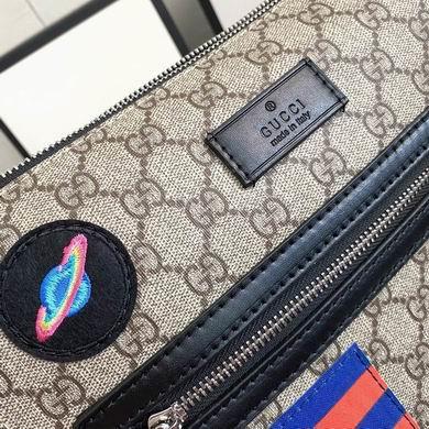 Replica Gucci Bags 1:1 WD474137啡胶刺绣 27X28.5X5