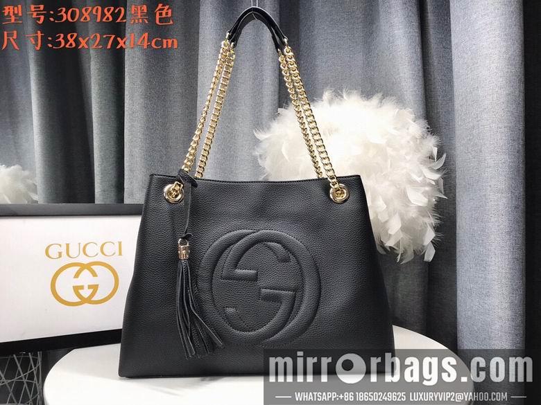 Replica Gucci Bags 1:1 WD308982黑色 38X27X14