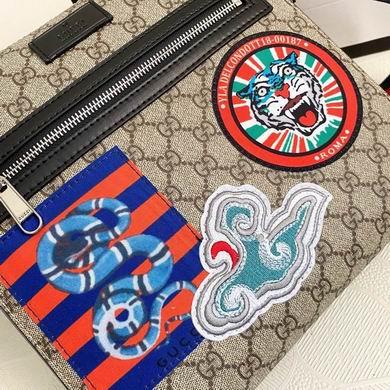 Replica Gucci Bags 1:1 WD474137啡胶刺绣 27X28.5X5