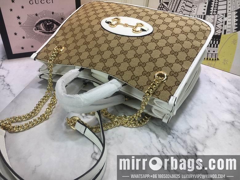 Replica Gucci Bags 1:1 WD621144杏布白皮 35X27X12