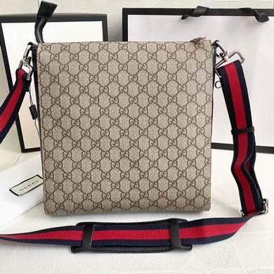 Replica Gucci Bags 1:1 WD474137啡胶刺绣 27X28.5X5
