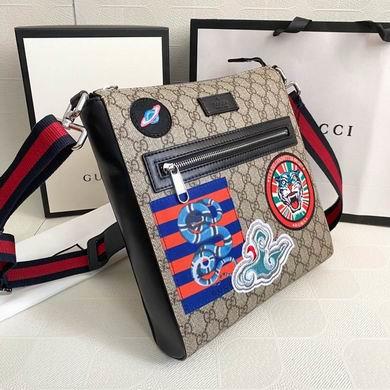 Replica Gucci Bags 1:1 WD474137啡胶刺绣 27X28.5X5