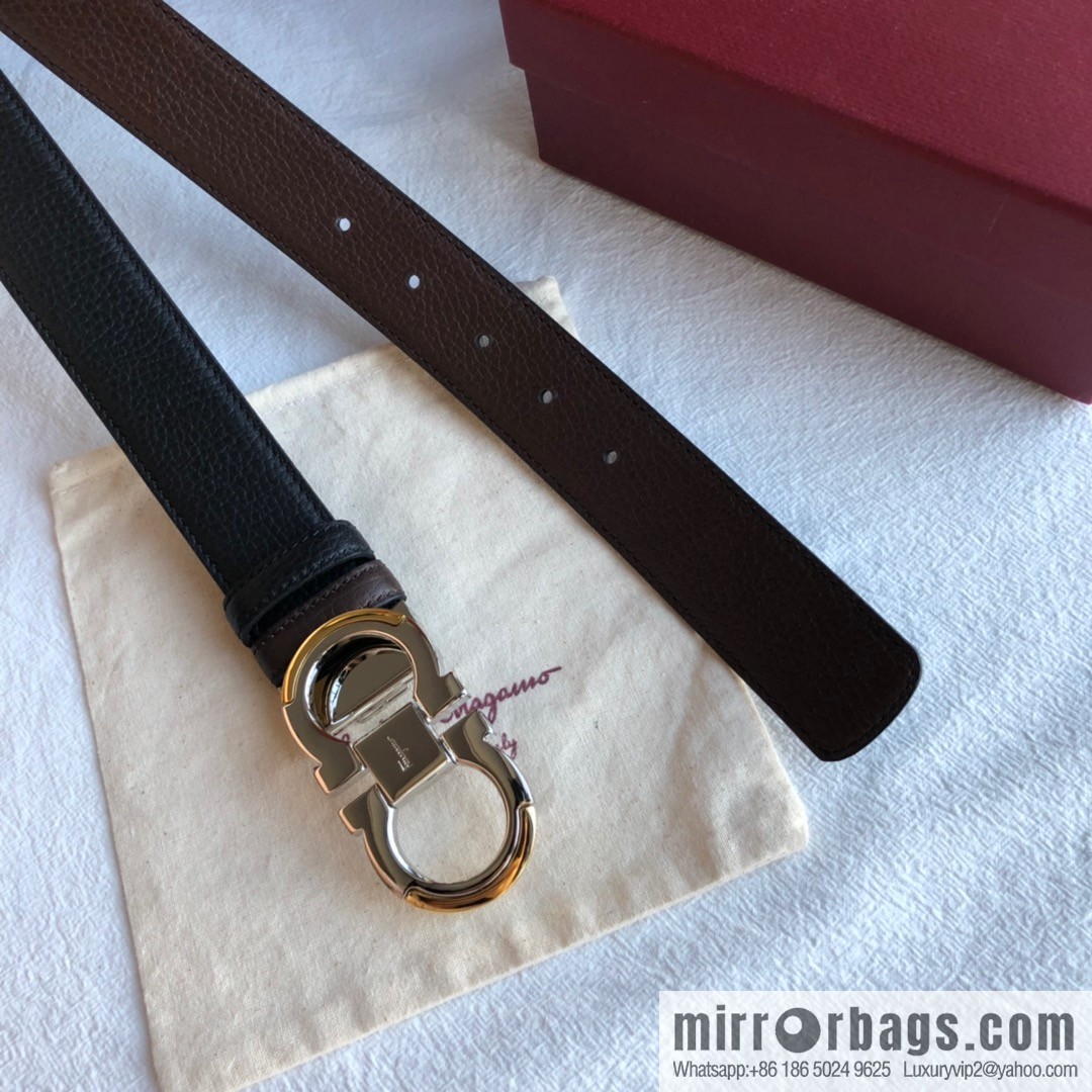Ferragamo Gancini Buckle Men's 3.5cm Belt