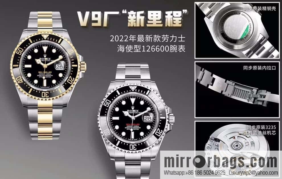 V9 Factory Factory's strongest version, sea-type 126600 Ghost King series original movement 3235 all-in-one blue hairspring watch
